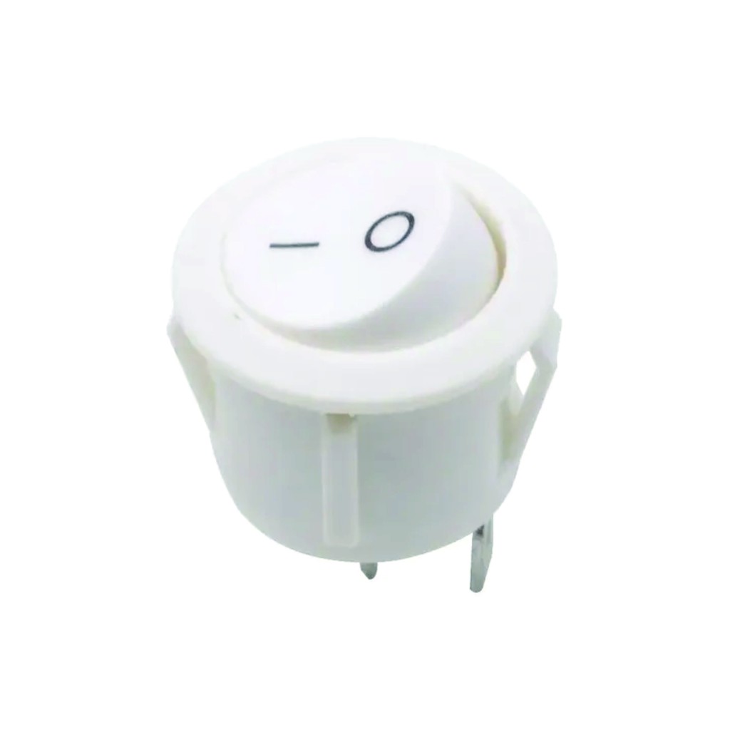 Chave Gangorra Liga / Desliga  Branca – Redonda – 2 Terminais