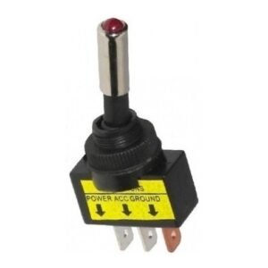Chave Alavanca  Liga / Desliga  12 Volts - 20 Amp  c/ LED  Vermelho - 3T