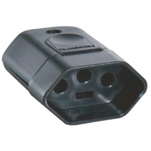 Pino Fêmea 2P+T 10A Preto- 20 AMP - CERGE