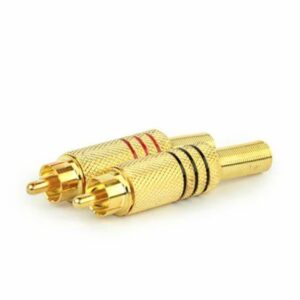 Plug RCA Macho Metal 6,0 mm - Dourado