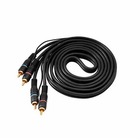 Cabo RCA 2 x 2  5 metros – 4 mm  c/ Fio Terra