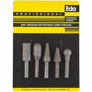 Lima Grosa Rotativa p/ Madeira Kit  c/ 5 peças - Eda