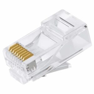 Plug / Conector RJ-45 Cat..5 8x8 p/ Cabo de Rede Computador