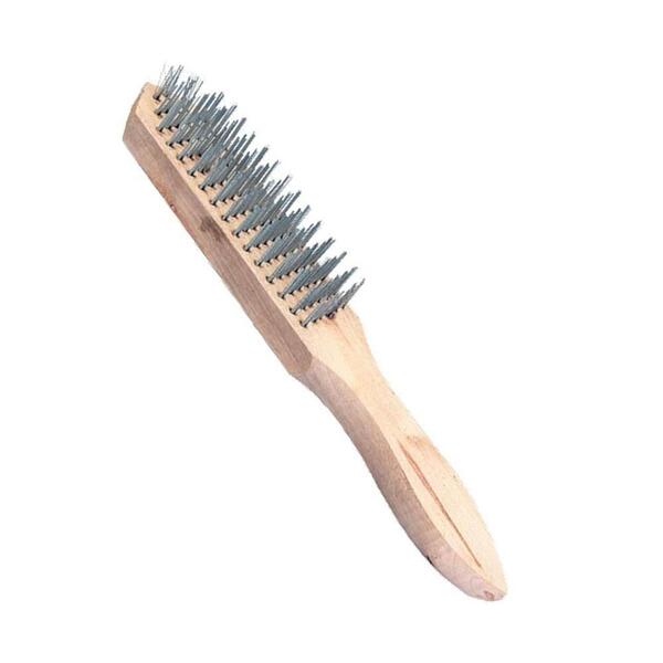 Escova de Aço  Carbono  Cabo de Madeira - Sparta