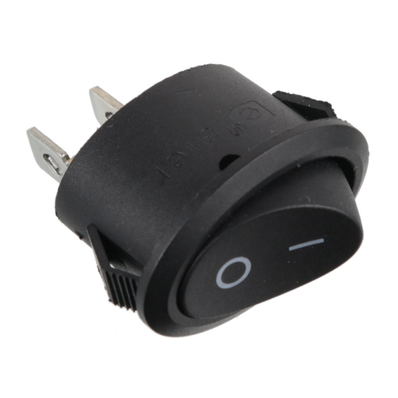 Chave Gangorra Liga/Desliga  Oval – Preta – 2 Terminais