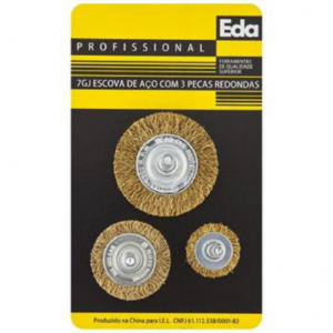 Escova  de  Aço  c/ 3 pçs - EDA