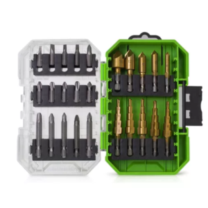 Kit Brocas Escalonadas, Escareadoras e Pontas Bits c/ 25 peças - IDEA