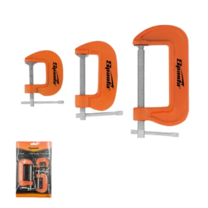 Grampo Tipo ‘’C’’ ( Sargento ) c/ 3 peças - Sparta