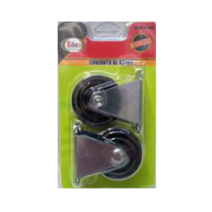 Rodízio 1,5" Jogo c/ 2 peças 2 Rodas Fixas - IDEA