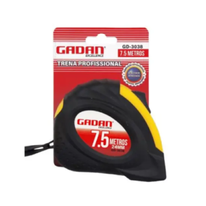 Trena  Emborrachada c/ Imã  7,5 metros - Fita 24 mm  Com Trava e Freio - GADAN