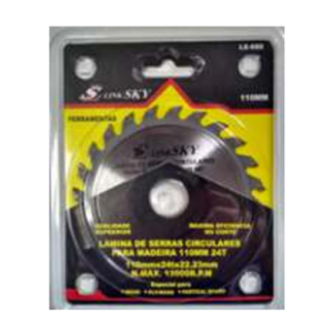 Disco Serra p/ Madeira 110mm 24 Dentes / Furo 22,23mm - SKY