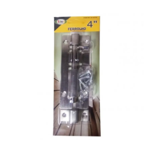 Ferrolho Aço 4" Fio Redondo - Cartela Blister - IDEA