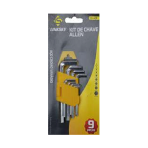 Chave Allen Cromada  c/ 9 peças (curta) - SKY