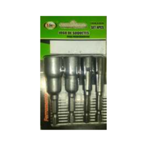 Soquetes p/ Parafusadeira  Magnético - 65 mm  4 peças: 8 ,10, 11 e 13 mm - IDEA