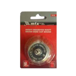 Escova de Aço  Copo c/ Haste: 50 mm - MTX