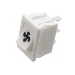 Chave Rev. Liga / Desliga / Liga  Branca - Pequena - 3 Terminais (Hélice)