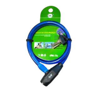 Cadeado Bicicleta, Moto, Portão  Cabo Aço 10 mm x 650 mm - IDEA