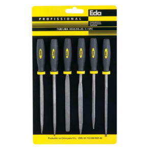 Lima Agulha Profissional Cabo Emborrachado c/ 6  peças - EDA