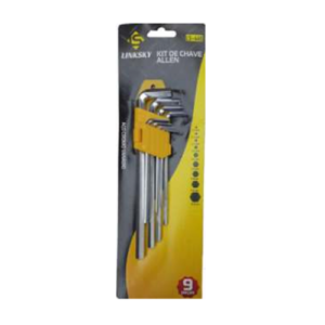 Chave Allen Cromada  c/ 9 peças (extra longa) - SKY