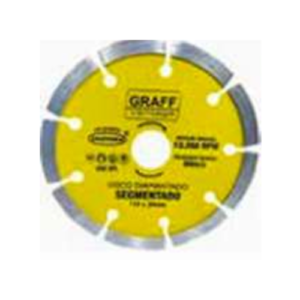 Disco Diamantado  Segmentado  Corte Bruto Acabamento Médio Corte a Seco 110x20mm - GRAFF