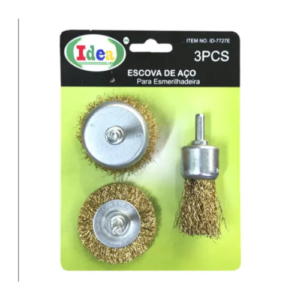 Escova  de  Aço  c/ 3 peças - IDEA