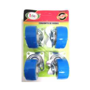 Rodizio 1,5 com 4 Base Giratoria  C/ Freio - IDEA